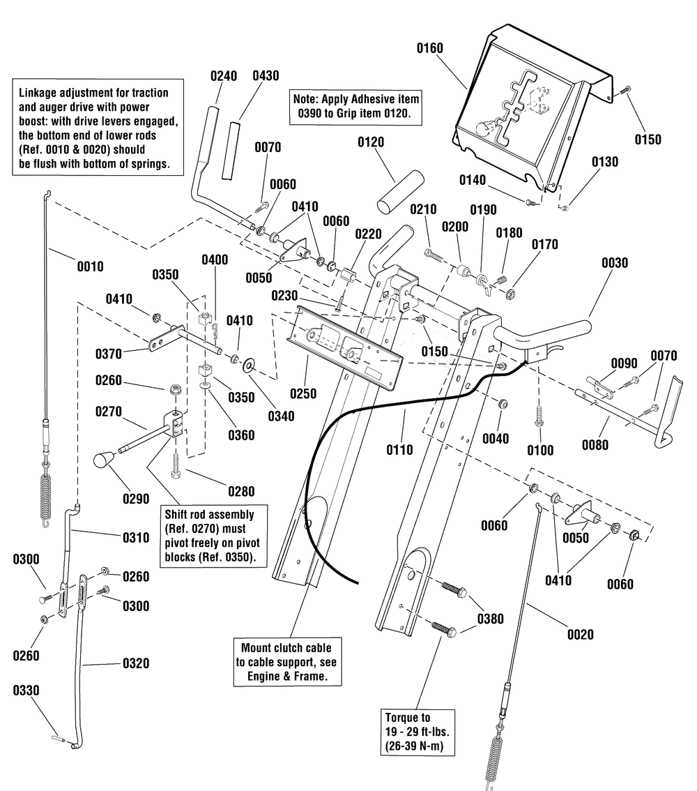 Handles And Controls Group Diagram and Parts List for 1695457  Briggs and Stratton Miscellaneous